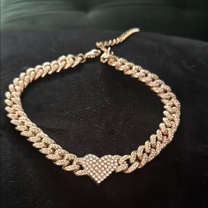 Gold Heart Chain Necklace